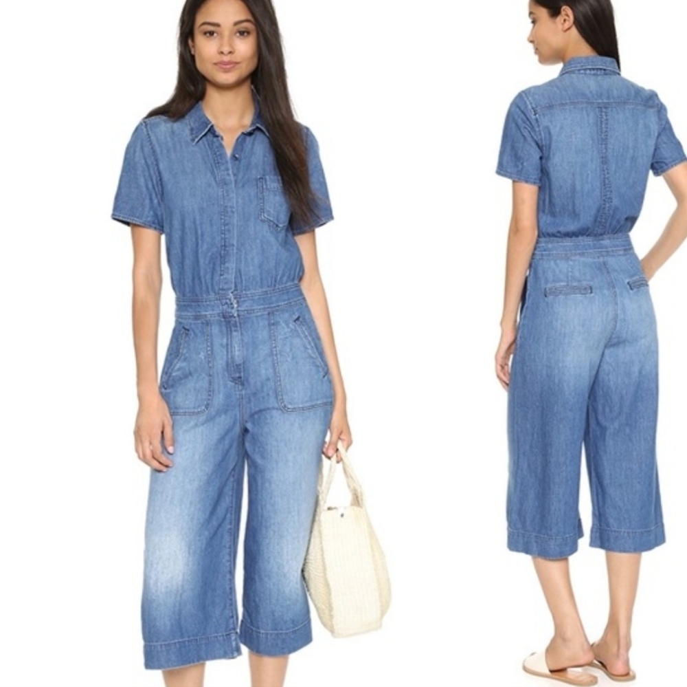 7 For ALL MANKIND Denim Jumpsuit Small - Picture 2 of 10